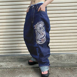 Julia Fox Low Rise Trousers Printed Loose Trousers Jeans