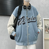 Blue Varsity Jacket Spring And Autumn Jacket Men 'S Baseball Uniform Men 'S Jacket Printed Jacket