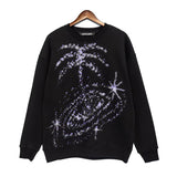 Palm Angels Sweatshirts Coconut Tree Printing Plus Velvet Round Neck Long Sleeve Sweater Men 'S Coat