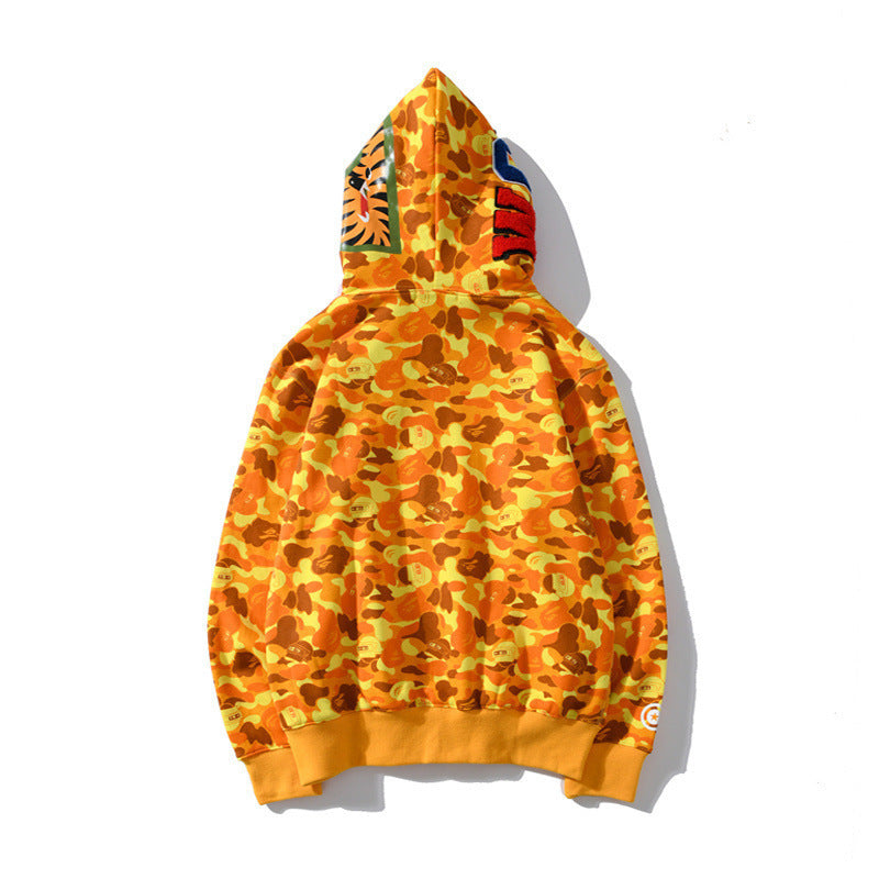 Pubg Bape Shirt Spring And Autumn Men And Women Orange Camouflage Sweater