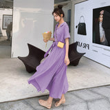 Mauve Dress High Waist Slimming Dress Summer Corset Long Skirt