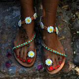 Women Open Toe Sandals Flats Flat Casual Beach Women's Shoes