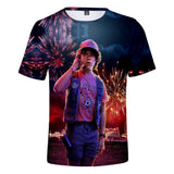 Stranger Things T Shirt Summer Stranger-Thing 3 3D Digital Casual Short Sleeve T-shirt