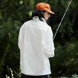 White Varsity Jacket Autumn Men's Fishing Jacket Casual Multi-Pocket Workwear Jacket Men's Jacket