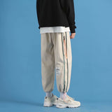 Men Pants Zipper Pocket Sports Casual Pants Men Loose
