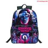 Stranger Things Backpack Printed Backpack 16-Inch Student Schoolbag Full Color Backpack