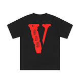 Fighting Demons Vlone T Shirt Loose 999 Large V Half Sleeve Shirt
