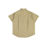 Men T-Shirt Summer Men's Solid Color Polo Collar Shirt Casual Retro