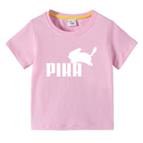 Children Pokemon Pikachu T Shirt Cartoon Short Sleeve T-shirt Cotton Leisure Sports