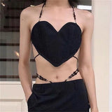 Music Festivals Rave Outfits Girls Tops Spring and Summer Women's Clothing Sexy Exposed Navel