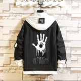 Comic Denim Jacket Sweater for Men and Women Loose Denim Jacket