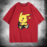 Men and Women Pokemon Pikachu T Shirt Cotton Short Sleeve T-shirt