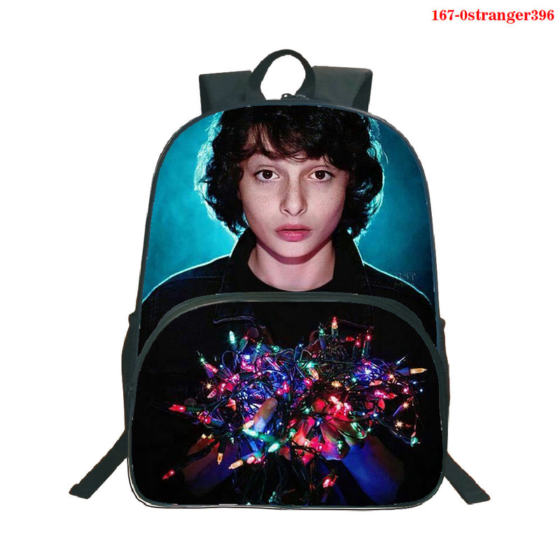 Stranger Things Backpack Printed Backpack 16-Inch Student Schoolbag Full Color Backpack