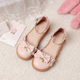 Flat Dress Sandals Spring/Summer Platform Bow Solid Color Sandals for Women