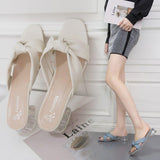 Women Open Toe Sandals Flats Summer Square Toe Chunky Heel Fashion Cross Sandals