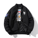 NASA Varsity Jacket Men's Jacket Jacket Stand-up Collar Cotton-Padded Coat Baseball Uniform