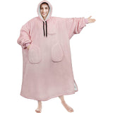 Hoodies Blankets Autumn and Winter Solid Color Plaid Lazy Blanket Hooded Multi-Pocket Casual