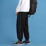 Men Pants Zipper Pocket Sports Casual Pants Men Loose