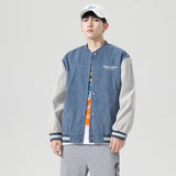 Blue Varsity Jacket Men's Jacket Autumn Youth Men's Jacket Baseball Uniform