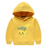 Children Pokemon Pikachu Hoodie Fleece Hooded Hoodie Thickened