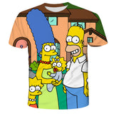 Homer Simpson Shirt Summer Printed Loose Short Sleeve Large Size T-shirt