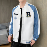 Varsity Jacket Vintage Baseball Jacket Men's Autumn and Winter Letters Printed All-Matching Texture Towel Embroidery Jacket