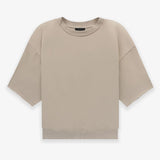 Fog Fear of God Essentials T Shirt Solid Color Fleece Sweater 3/4 Sleeve Loose round Neck Pullover Short Sleeve Men