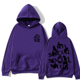 Anti Social Club Hoodie Printed Hoodie Fashion