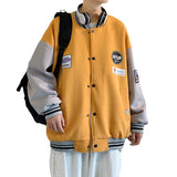 Yellow Varsity Jacket Jacket Men's Autumn Loose High Street Sports Baseball Uniform Men