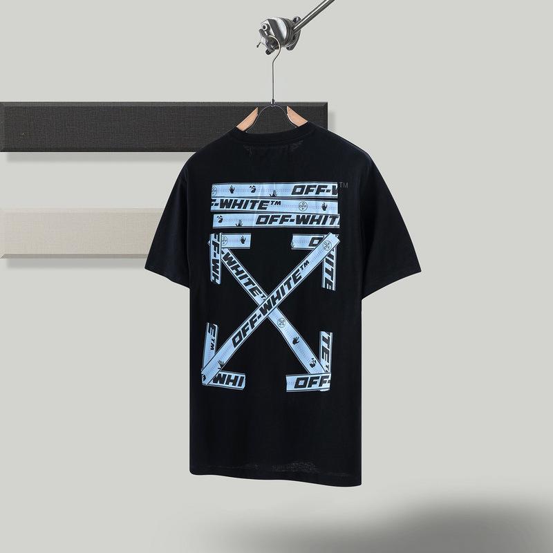 Ow Men's and Women's short sleeve Tshirt Cotton Back Arrow Round Neck Loose Owt t shirt