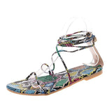 Women Open Toe Sands Flats Plus Size Summer Pattern Floor Flat Beach Slippers