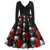 Skull Dress Skull Print Swing Dress