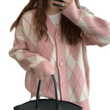Preppy Aesthetic Sweater Sweater Women's Spring and Autumn Retro Baggy Coat Sweater