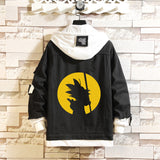 Comic Denim Jacket Autumn and Winter Casual Loose Jacket Clothes