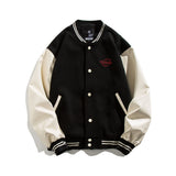 Vintage Letterman Jacket Autumn Letters Printed Baseball Uniform