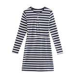 Women Fall Fall Striped Knitted Dress Slim-Fit Contrast Colors Short Skirt