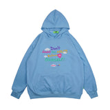 Mens Fall Outfits Letter Graffiti Couple Hooded Top Loose Street Hanging Shoulder Fleece Sweater