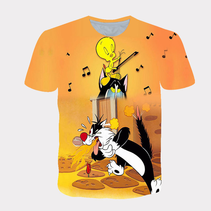 Bugs Bunny Shirt Spring and Summer Men's Short Sleeve Printing