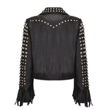 Punk Rock Jacket Rivet Graffiti Punk Pu Jacket