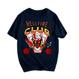 Stranger Things Hellfire Club T Shirt Fashion Loose T-shirt Short Sleeve