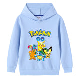 Children Pokemon Pikachu Hoodie Spring and Autumn Boys and Girls Cotton Hooded Sweater