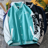 Jock Jacket Harajuku Style College Couple Jacket Spring and Autumn Men's and Women's Stand Collar Baseball Uniform Coat