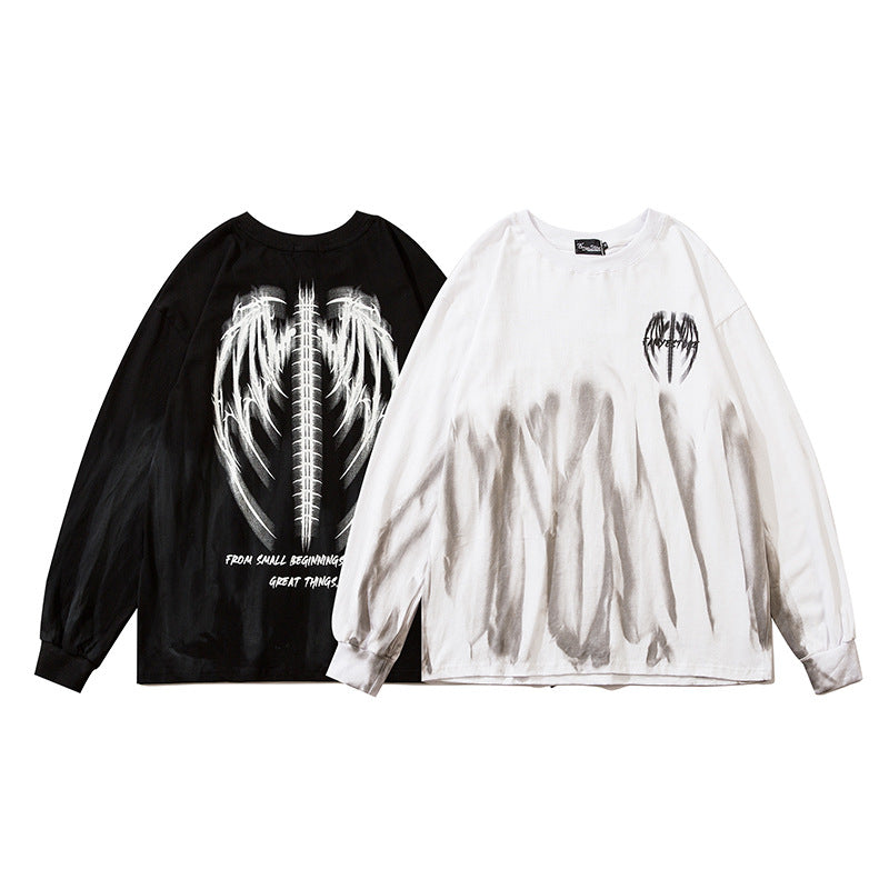 Mens Fall Outfits Sweater Men and Women Couple Long Sleeve T-shirt Autumn and Winter