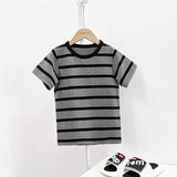 Children T Shrits Summer Striped Short Sleeve T-shirt Short Sleeve
