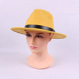 Mens Kentucky Derby Hats Solid Color Hat Retro Fedora Hat Men's and Women's Top Hat