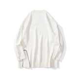 Mens Fall Outfits Solid Color Retro Idle Style Loose Hiphop Couple Sweater