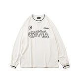 Mens Fall Outfits Baseball Uniform T-shirt Men and Women Hiphop Letters Oversize Long-Sleeved Thin Sweater