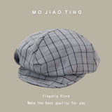 Check Beret Hat Spring/Summer Thin Beret Fashion Plaid