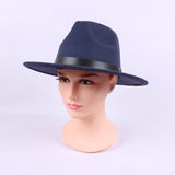 Mens Kentucky Derby Hats Solid Color Hat Retro Fedora Hat Men's and Women's Top Hat