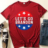 Let'S Go Brandon T Shirt Summer Xingx Pattern Short Sleeve T-Shirt